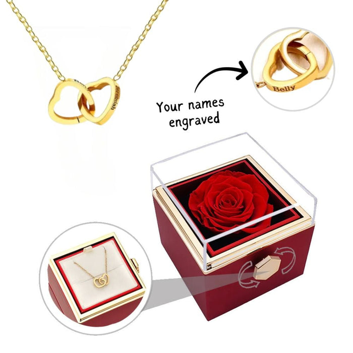 🔥HOT SALE NOW 49% OFF 🎁  - Rose* Couple Love Personalized Necklace