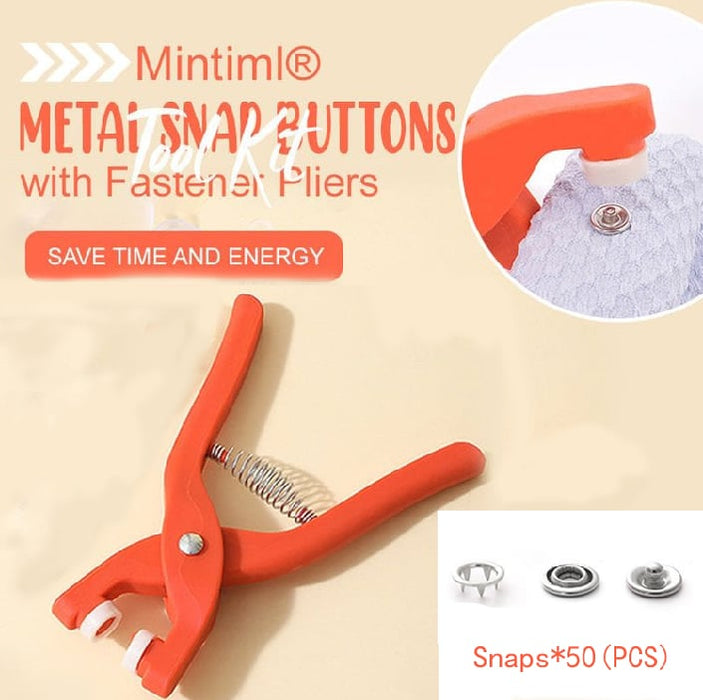 🔥HOT SALE NOW 49% OFF 🎁 - Metal Snap Buttons with Fastener Pliers Tool Kit