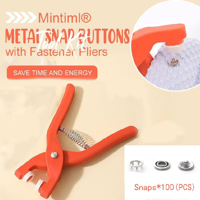 🔥HOT SALE NOW 49% OFF 🎁 - Metal Snap Buttons with Fastener Pliers Tool Kit