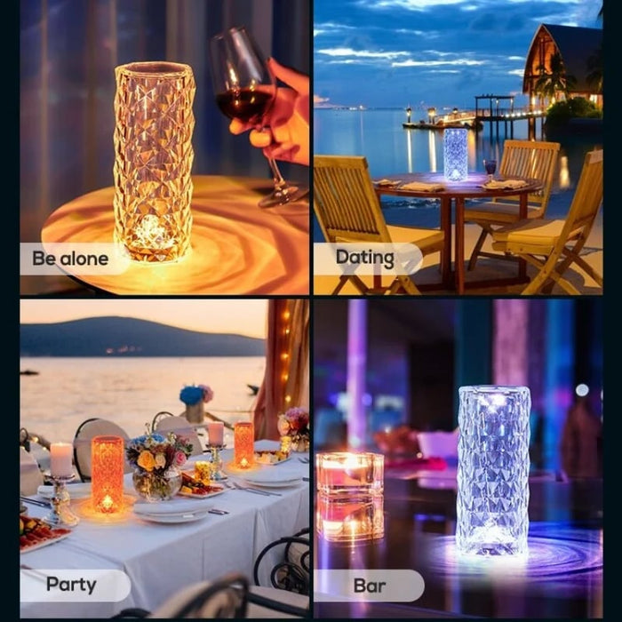 🔥HOT SALE NOW 49% OFF 🎁  - 🔥16 Colors Rose Rays Crystal Diamond Table Lamp